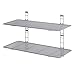 Seville Classics 2-Tier Iron Mesh Adjustable Floating Wall Shelves, 36