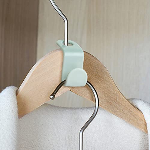 BOZILY 50 Pack Space Saving Clothes Hanger Hook Connecting Hooks Hanging Hooks Clothes Hangers Green