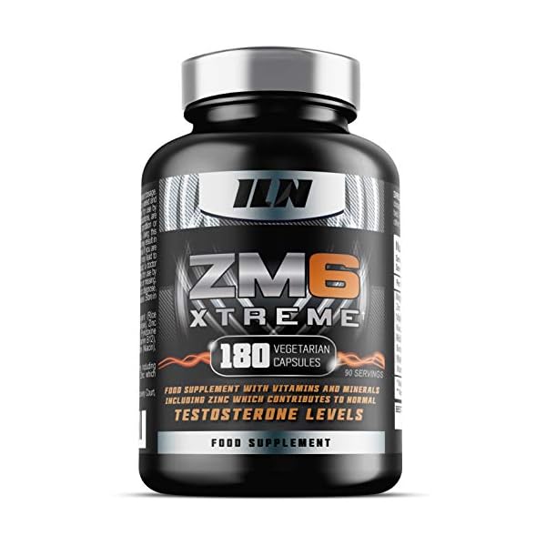 ZM6-Xtreme-High-Strength-Zinc-Magnesium-which-support-normal-Testosterone-Levels-the-Immune-System-and-Muscle-Function-also-features-Vitamin-D-180-Vegetarian-Capsules ZM6 - High Strength Zinc Magnesium Supplement - Zinc and Magnesium Tablets for Normal Muscle Function - Zinc Magnesium…