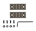 Monstrum Tactical Short Length (5 Slot/2.2 inch) Picatinny Rail for Keymod Systems (Flat Dark Earth x 2)