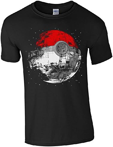 Death Star Pokeball T-Shirt - Pokemon Star Wars Kids Mens Top