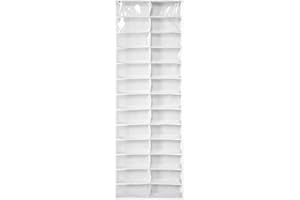 SundiooK for Door Hanging Shoe Rack Organizer, 26-Pocket Foldable Behind-for Door Storage Bag Shoes & Accessories, Non-Woven 