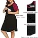 IN'VOLAND Women's Plus Size Maternity Nightgown Short Sleeve Sleepwear Maternity Nursing Nightgown (16W-24W) Black