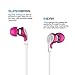 Earphones with Microphone E322PW Premiums Noise Isolating Earbuds Stereo Headphones - Pink White