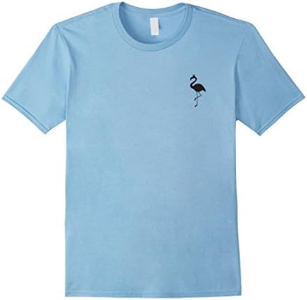 Mens Cute Simple and minimal Pocket Flamingo Lovers Shirt XL Baby Blue