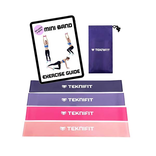 Teknifit-Exercise-Band-Set-Pink-4-Resistance-Band-Levels-for-Complete-Home-Fitness-Full-Body-Workouts-Includes-Carry-Case-and-Download-Guide Teknifit Exercise Band Set Pink - 4 Resistance Band Levels for Complete Home Fitness, Full Body Workouts - Includes…