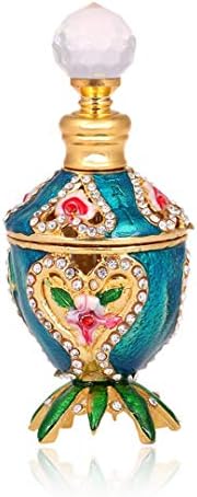 Love Heart Retro 5Ml Graven Metal And Glass Empty Container Refillable Portable Gift Perfume Bottle Home Decoration