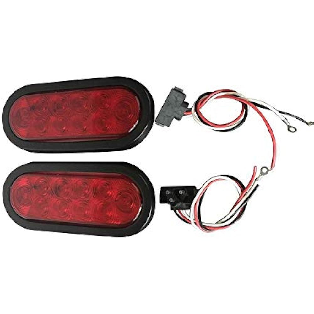80684 6" Submersible Oval LED Stop/Turn Trailer Tail Light, 2 Pack eBay