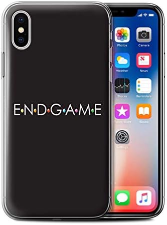 W3Tech Gel TPU Phone Case/Cover for Apple iPhone XS/Infinity Gems Design/Superhero Movie Quotes Art Collection