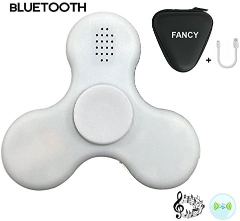Fancy LED Light Mini Bluetooth Speaker Music Fidget Spinner Creative Toy White