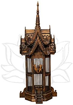 Solid Wood Creative Personality Birdcage Thai Table Lamp Hand
