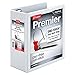 Cardinal Premier Easy Open 3-Ring Binder, 4" ONE-Touch Easy Open Locking Slant-D Rings, 880-Sheet Capacity, ClearVue Cover, PVC-Free, White (10340CB) primary
