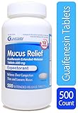 Guardian Mucus ER 12 Hour Extended Release Guaifenesin 600mg, 500ct Bottle, Chest Congestion Expectorant Tablets (500 Count Bottle)
