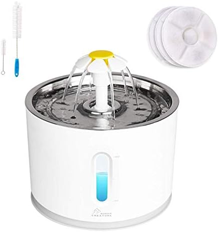 HM502 Cat Water Fountain，Pet Drinking Water Fountain, Automatic Electric Water Dispenser for Cats 2.4L Water Level Window Ultra Quiet 3 Ways to Enjoy Drinking