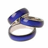 Dozen Assorted Size Stainless Steel Mood Rings