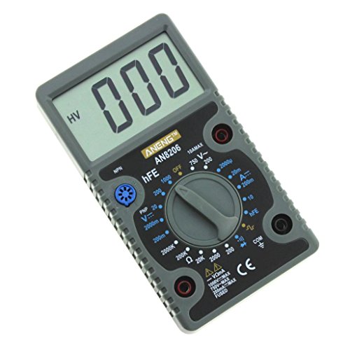 Dressffe AN8206 Digital Multimeter Large Displays Amps Output Voltage Ohm Probe Tester