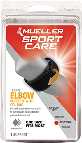 Mueller Tennis Elbow Support, One Size Fits Most (Pack of 1)