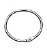 Metal Rings Round Book Binder Ring Photo Album Keychain Key Rings Loose Leaf Binder Ring, Silver, 12 Pieces (1.5 inch)