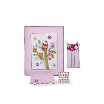 Unique Crib Bedding Zutano Owls 4 Piece Crib Bedding Set Pink