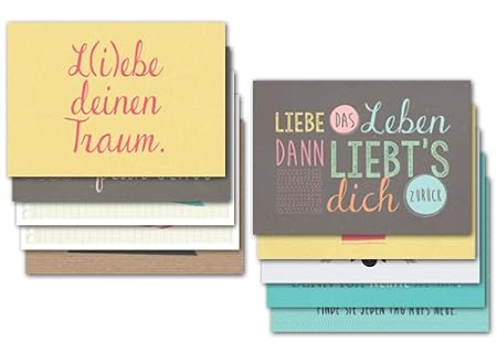 10er Set Postkarten A6 Mix Set Nr 1 Von Modern Times 10