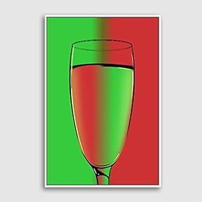 Framed Canvas Wall Art Wine Glass Canvas Prints Home Artwork Decoration for Living Room,Bedroom - 16x24 inches