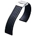 YISUYA 22mm Waterproof Silicone Rubber Watch Strap Band Deployment Buckle for Citizen LG G-watch Seiko