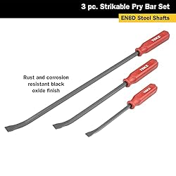TEKZ 17113 3-Piece Angled Tip Pry Bar Set with
