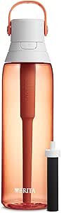 Brita Plastic Water Filter Bottle, Coral, 26 Ounce, 1 Count