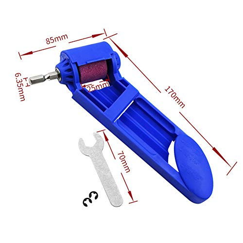 Domccy Drill Bit Sharpener Portable Corundum Drill Bit Grinder Multi Function Twist Drill Grinding Wheel Machine Grinding Tool 1pc Blue