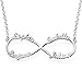 Personalized Infinity Pendant with 4 Names - Custom Made Sterling Silver Necklace Moms Endless Love