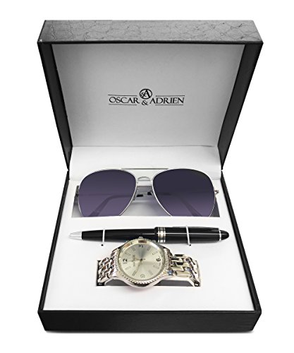Oscar & Adrien Holiday Collection Watch Sunglasses and Pen - The Ultimate Men s Gift Set