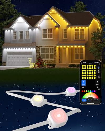 Photo 1 of ***MISSING PARTS***
Gefolly Permanent Outdoor Lights Pro, 200ft with 120 RGBW Double-LED Light 111 Scene Modes for Daily, Halloween, Christmas, IP67 Waterproof for Outdoor Decor, Works with Alexa, Google Assistant, White