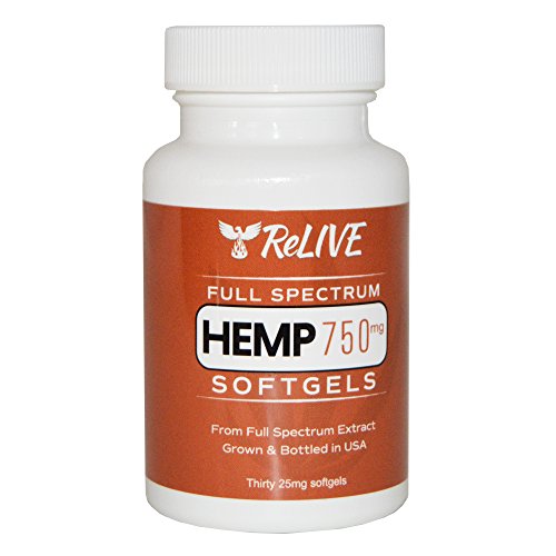 ReLIVE - Full Spectrum Hemp Oil Extract - 25 mg Softgel Capsules