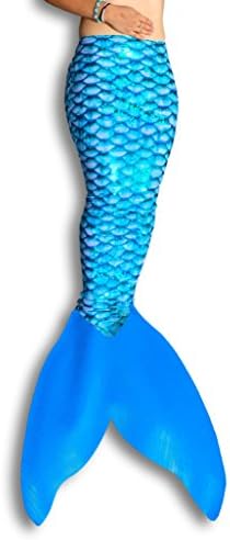 Mermaid Tail for Swimming: Sparkle Tail w/Monofin (Ad Med, Blue) H2O pool toy