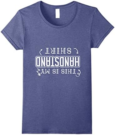 Women's This Is My Handstand Shirt T-Shirt Fitness and Activity Tee Small Heather Blue