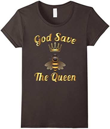 Womens Beekeeper T Shirt God Save The Queen Honey Bee Apiarist Gift Medium Asphalt