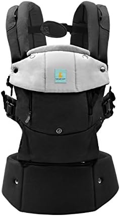 Baby Carrier- All Seasons 6 Position Soft Carrier Easy Breastfeeding No Infant Insert Needed Black Cotton Babypack - Kangarouse