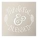 Thankful and Blessed Stencil Wheat Ampersand by StudioR12 | Reusable Mylar Word Template | Paint Wood Sign - Fall Faith Wall Art | Craft DIY Rustic Farmhouse Style Home Decor | Select Size (8