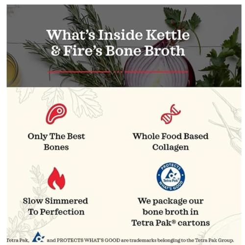 KETTLE & FIRE REGENERATIVE AGRICULTURE BEEF BONE BROTH, 16.9 OZ