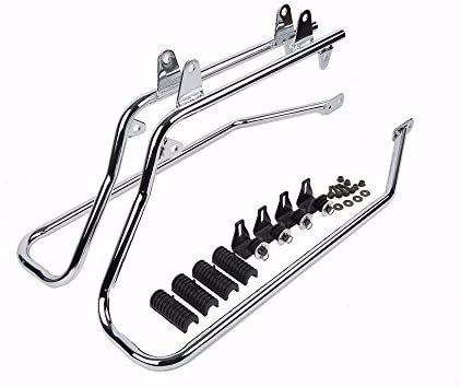 TGBROS Conversion Brackets to Mount FLH Touring Hard Saddlebags on a Harley Davidson Softail(CHROME)