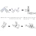 LED Connector Kit for RGB 5050 LED Strip Lights 10mm Wide 4 Pin Connector Free Welding to Controller (54 PCS)