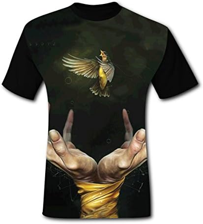 The mighty Men's Customized Protected Birds Short Sleeve Tshirts Tee For Men Black XXL