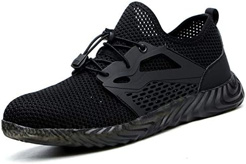 ORISTACO Steel Toe Safety Work Shoes for Men and Women, Lightweight Breathable Casual Outdoor Athletic Slip Resistant Industrial Construction Footwears