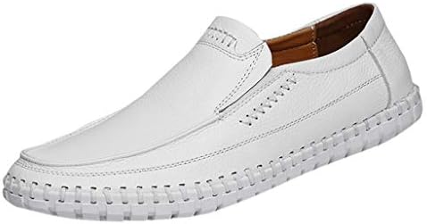 Aunimeifly Men's Business Leather Shoes Large Size Non-Slip Soft Bottom Loafers Driving Casual Peas Shoes