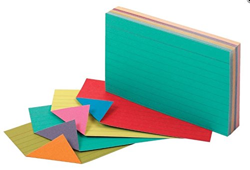 Oxford Extreme Index Cards, 3 x 5 Inches, Assorted Colors, 100 per pack, Pack Of 5, 500 Cards Total (04736) - Bundle Includes a Letter Opener
