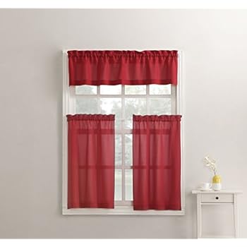 No. 918 Martine Microfiber 3pc Kitchen Curtain Set, 54