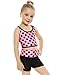 Arshiner Kids Girl 2PCS Sleeveless Polka Dot Top Bra and Shorts Siwmsuit or Leotard Dancing Clothes