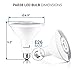 Hyperikon PAR38 LED Bulb Dimmable, 14W (100W Equivalent), 5000K (Crystal White Glow), 1260 lm, CRI 90+, Flood Light Bulb, Medium Base (E26), ENERGY STAR - Great for Office, Security, Porch (4 Pack)