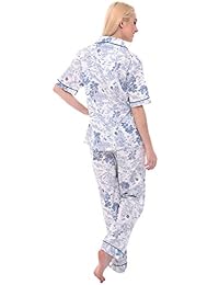 Alexander Del Rossa Women's Button Down Cotton Pajama Set, Short Sleeved Polka Dot Lightweight Pjs