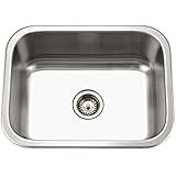 Houzer MS-2309-1 Medallion Classic Series Undermount Stainless Steel Single Bowl Kitchen Sink